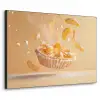 Peach - Eten - Taart - Oranje Textielframe zwart klein -3d