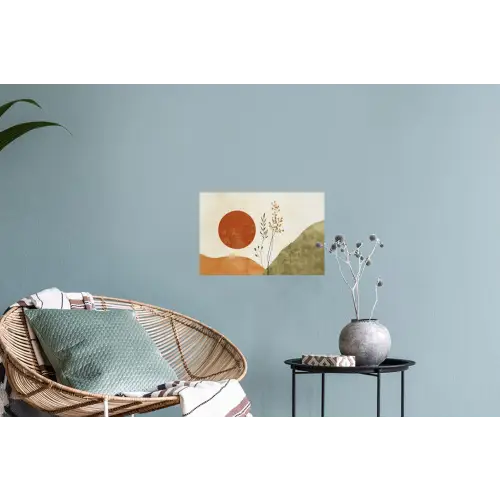 Zon - Abstract - Takken - Oranje Muursticker klein -plant