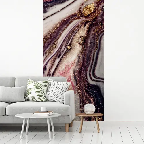 Marmer - Roze - Goud - Glitter - Marmerlook fotobehang vinyl groot -woonkamer