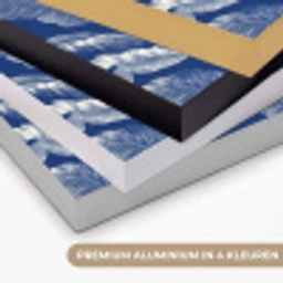 Blad - Palm - Blauw Textielframe zwart klein 947 -USP_kleurenNL