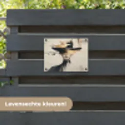 Vrouw - Hoed - Verf tuinposter los doek klein -sfeer3