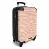 Horizontale strepen op beige achtergrond NBS - Handbagage koffer - Volwassenen Unisex middel -productfoto_3d