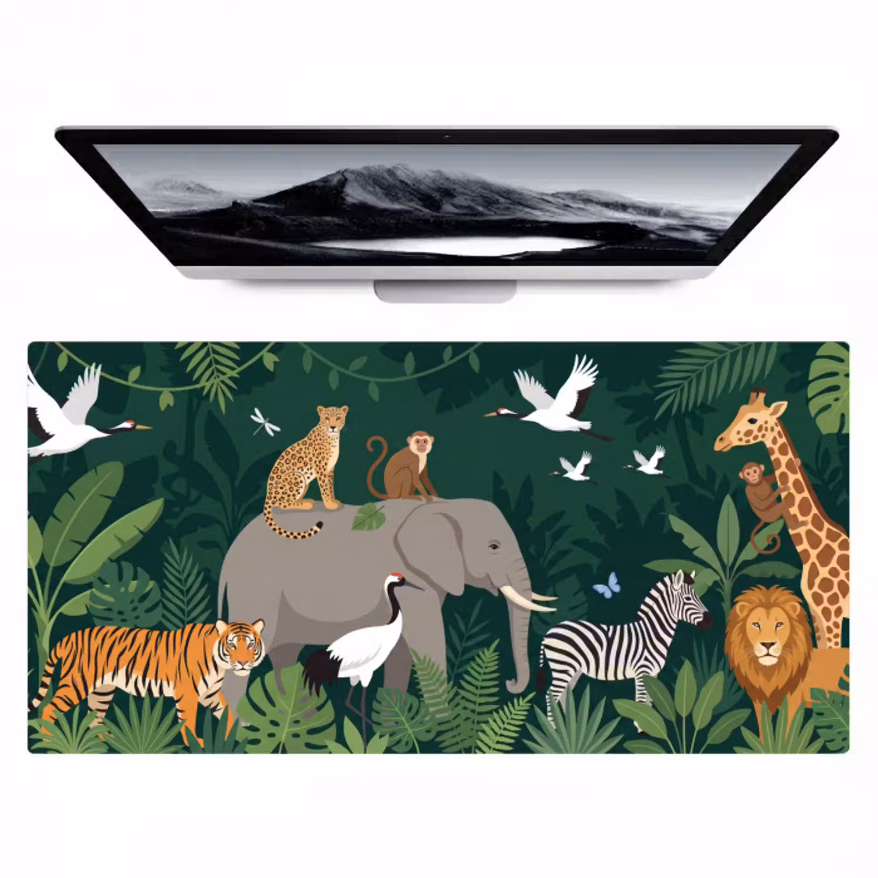 Tropisch - Jungle -  Groen Muismat XXL klein -zzz3d