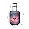 Roze Alien in Sterrennevel Kinderkoffer - Zwart klein -productfoto_formaten