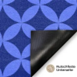 Patroon - Blauw Deurmat klein -antislip_DE
