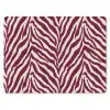 Zebra - Motief - Bordeaux - Rood muismat rubber klein 262 -3d