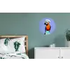 Papegaai - Koksmuts - Vogel - Leuk Wandcirkel aluminium klein -slaapkamer