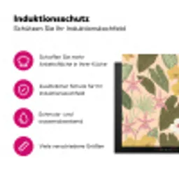 Patroon - Bloemen - Kleurrijk Inductie beschermer vinyl 3mm klein -zzzzzzz-lf-ups