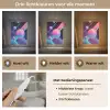 Cirkels - Vlakken - Abstract - Blauw Light Box met kabel (Tafellamp) klein -USP_lichtkleurNL