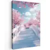 Brug - Kersenbomen - Wit canvas 2cm klein -z3d