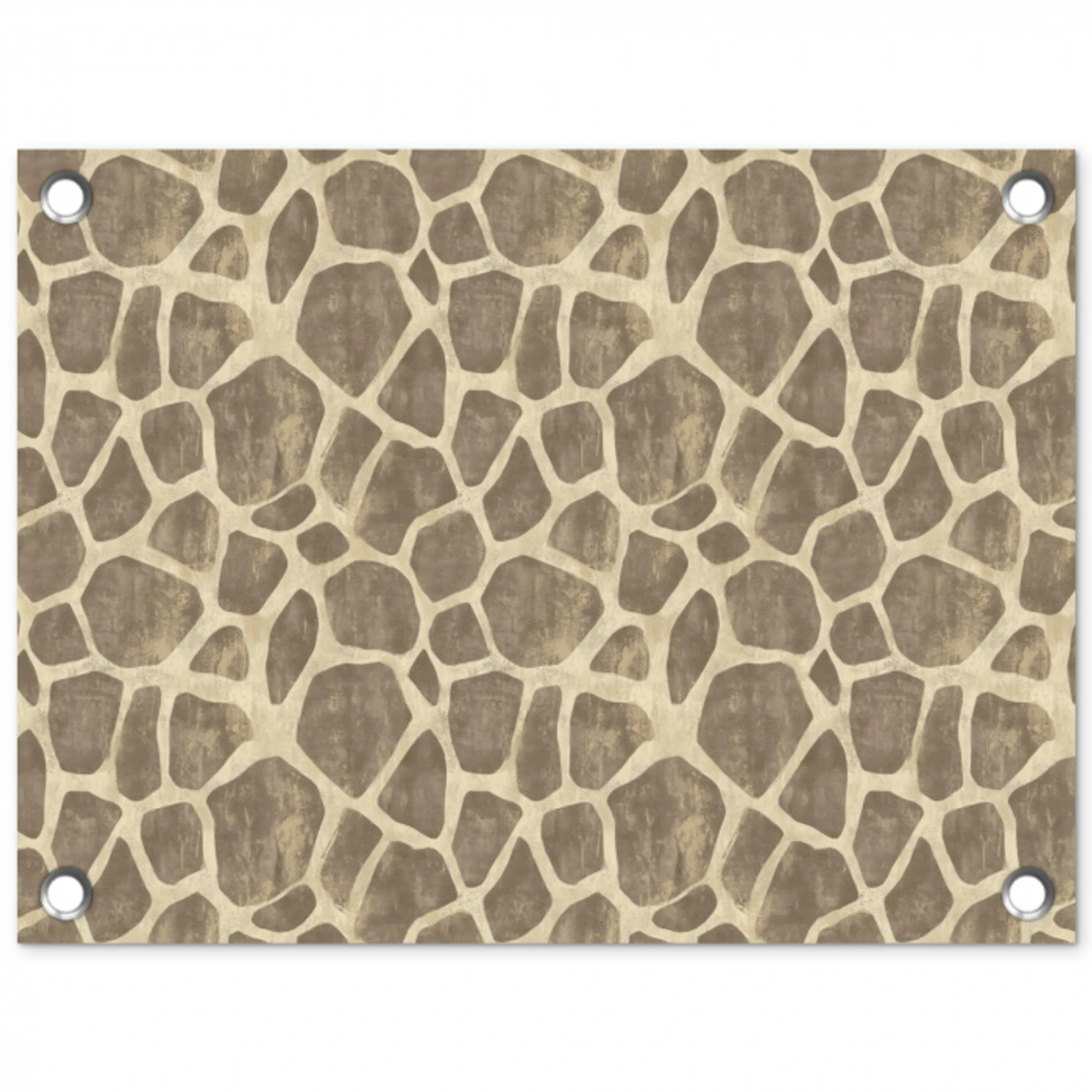 Giraf - Patroon - Beige - Bruin tuinposter los doek klein 239 -3d