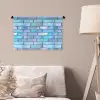 Blauw - Glans - Muur Wandkleed katoen klein 269 -sfeer4