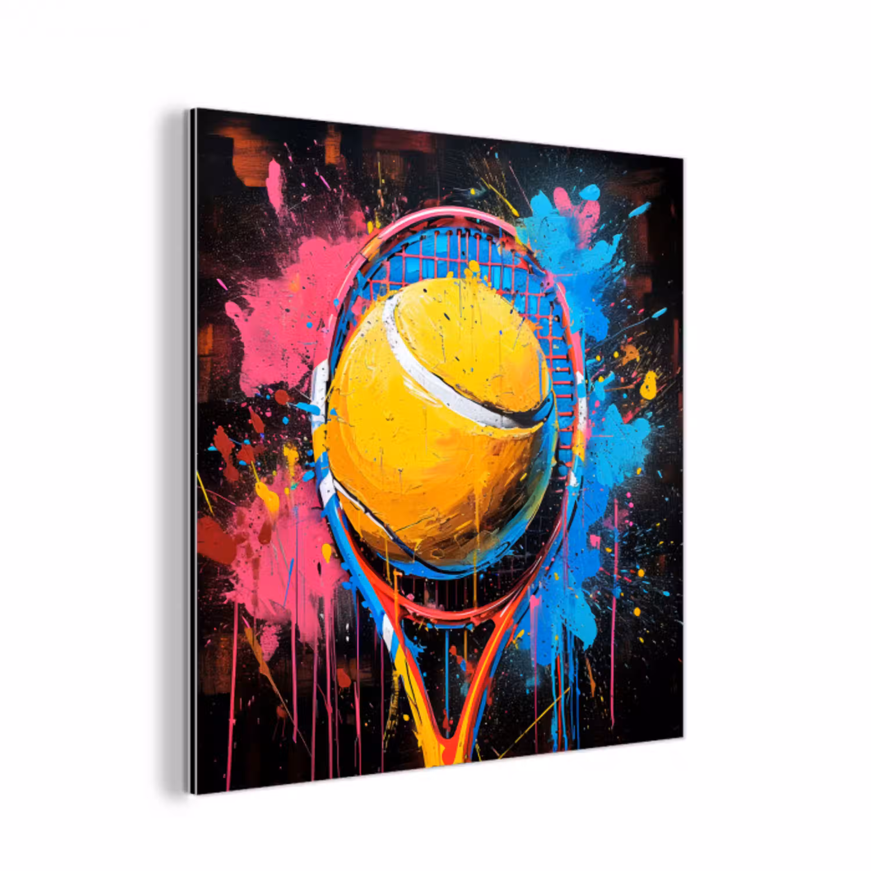 Graffiti - Tennis - Sport - Racket aluminium wit klein -3d