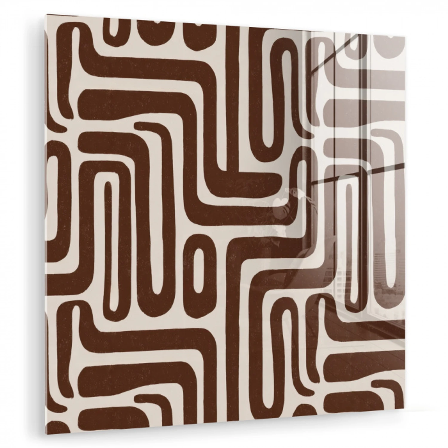 Abstract - Patroon - Bruin plexiglas 5mm klein 11 -zzzproduct_nieuw