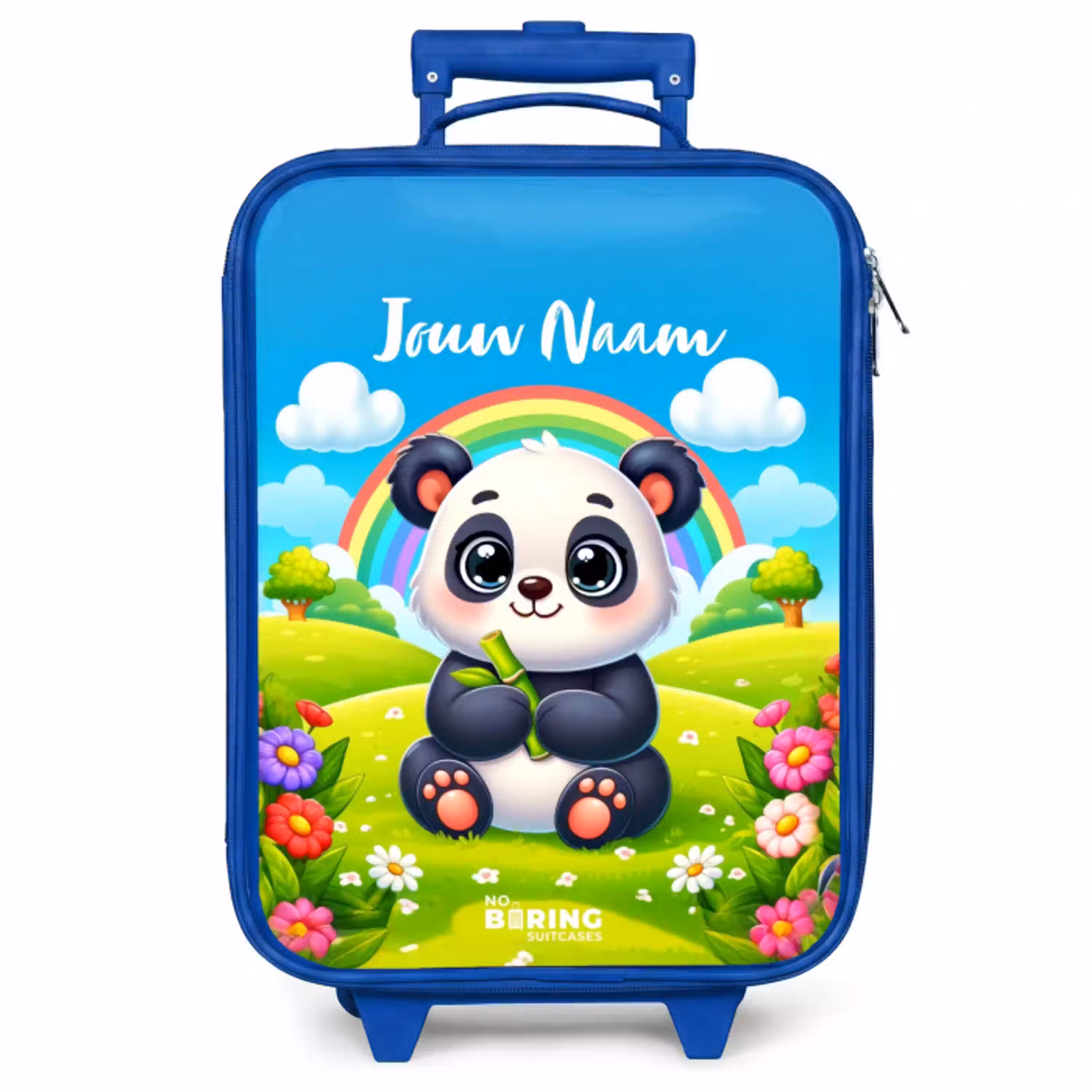 Pukkie Panda Kinderkoffer - Blauw klein -zzz_website3d
