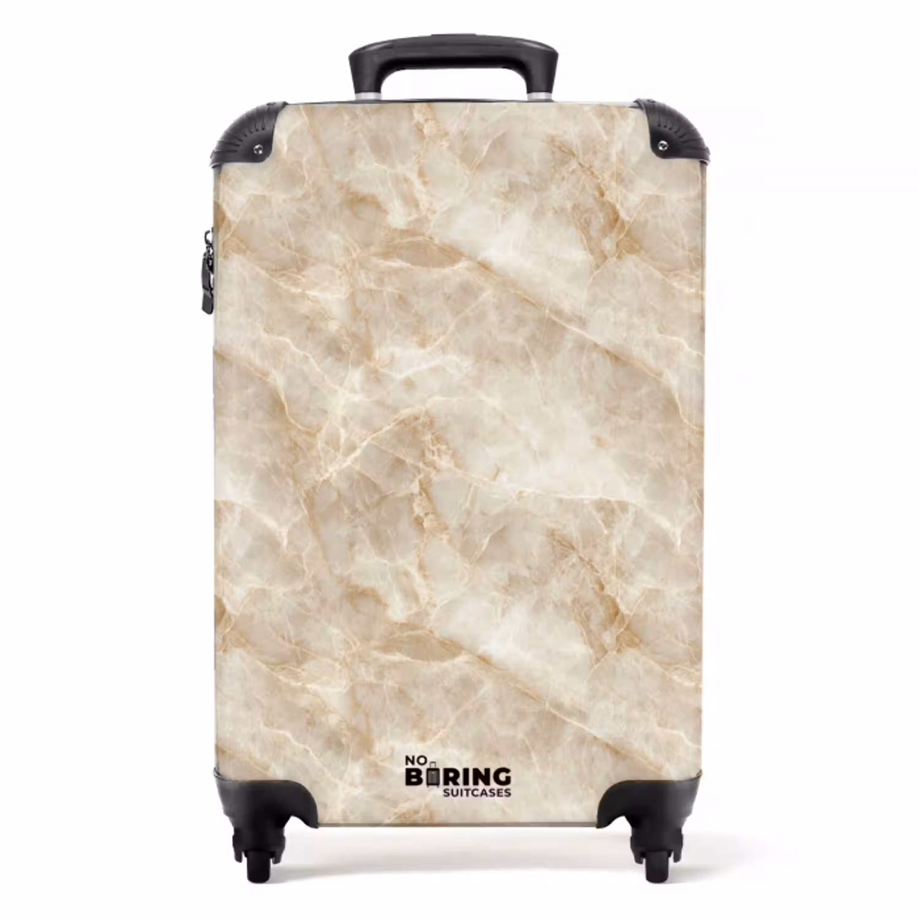 Lichtbeige - Onyx - Subtiel NBS - Handbagage koffer - Volwassenen Unisex middel -productfoto_recht