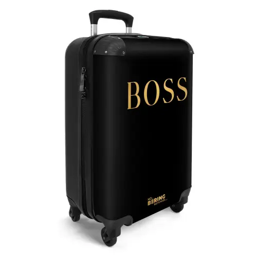 Quotes - Boss - Goud - Zwart NBS - Handbagage koffer - Kinderen Unisex middel -productfoto_3d