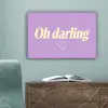 Oh darling - Hart - Paars canvas 2cm klein -sfeer4