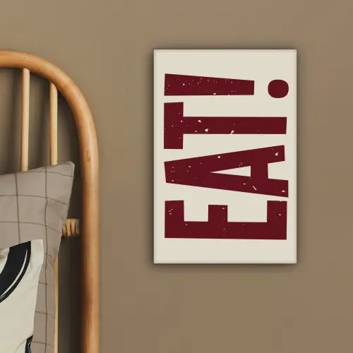 Red - Eten - Vintage - Decoratie canvas 2cm klein -sfeer3