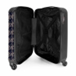 Donker pied-de-poule patroon met diagonale streepvulling NBS - Handbagage koffer - Vrouwen middel -binnenkant