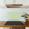 Patroon - Bloemenvorm - Groen keuken achterwand spatscherm klein 900 -sfeer2