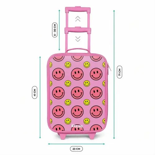 All smiles roze Kinderkoffer - Roze klein -productfoto_formaten