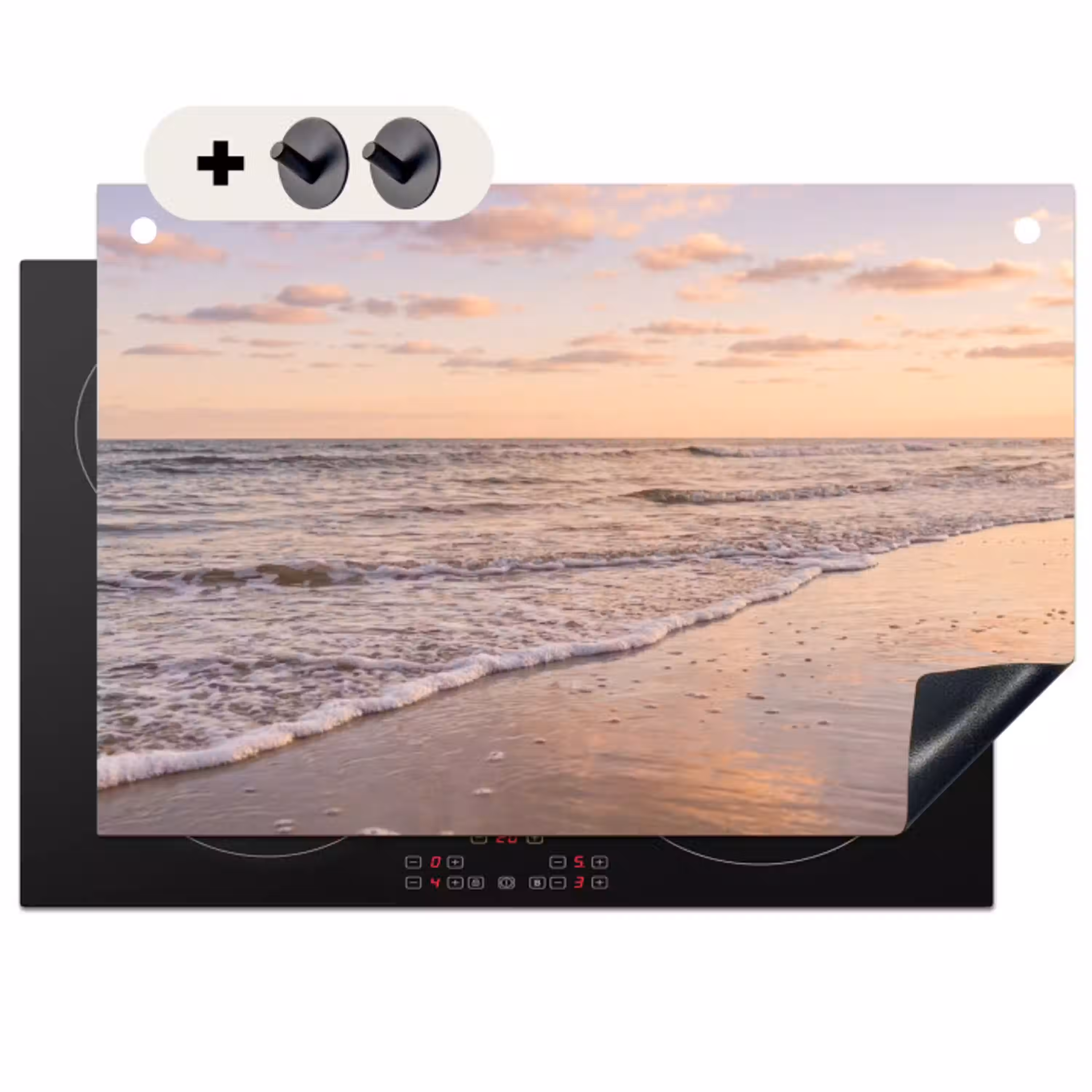 Strand - Branding - Wolken Inductie beschemer met haakjes klein -3d