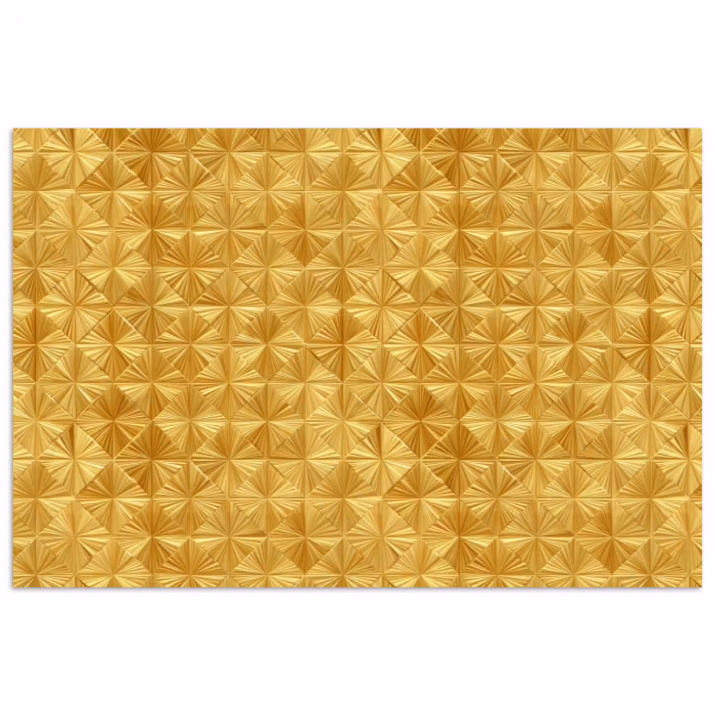 Tegels - Geometrisch - Reliëf - Goud poster papier klein 62 -3d