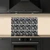 Driehoeken - Geometrisch - Zwart - Wit keuken achterwand spatscherm klein 900 -sfeer1