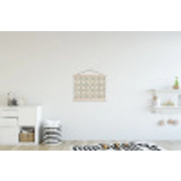 Floraal - Patroon - Kleurrijk textielposter latten blank klein 122 -kinderkamer