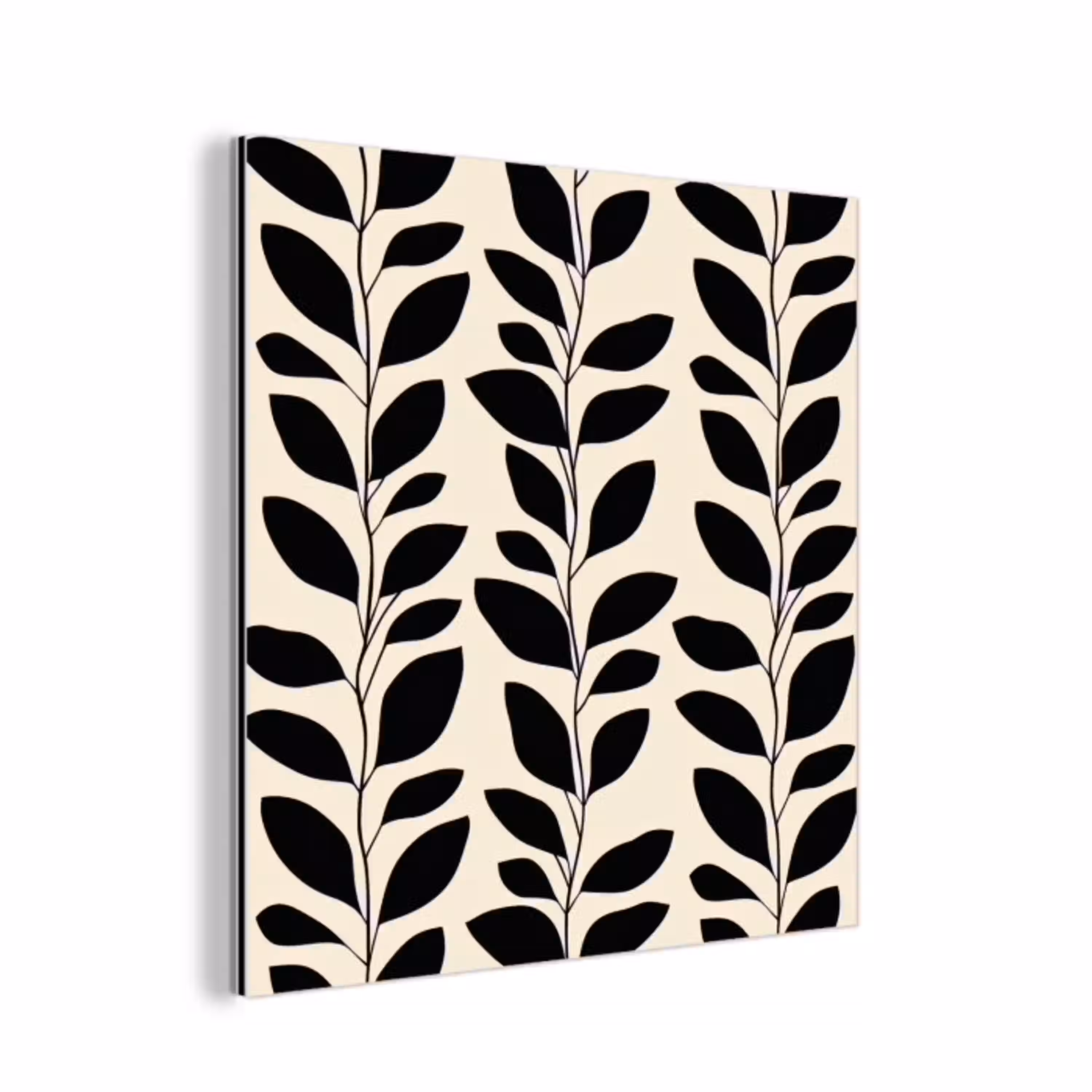 Botanisch - Dessin - Zwart - Beige aluminium wit klein 46 -3d