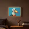 Toekan - Papegaai - Vogel - Koksmuts Light Box met batterij (Wandlamp) middel -sfeer4