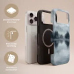 Bos - Meer - Mist - Natuur - Grijs Toughcase MagSafe Apple iPhone 17 Pro Max klein -USP_Lagen_NL