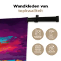 Ijsschots - Pinguïn - Abstract - Lucht Wandkleed katoen middel -sfeer2