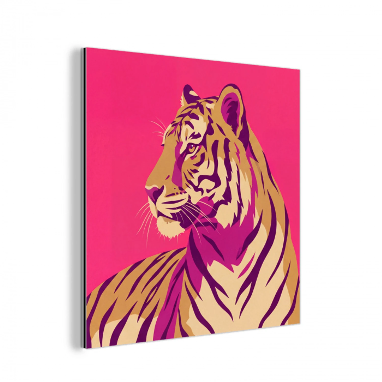 Tijger - Modern - Neon aluminium wit klein -3d