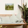Ezels - Ganzen - Kleurrijk tuinposter los doek klein -sfeer7