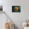 Bloemblaadjes - Afrikaan - Oranje - Wazig tuinposter los doek klein -sfeer8