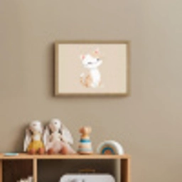 Kat - Kitten - Beige Light Box met batterij (Wandlamp kind) middel -sfeer2_kind
