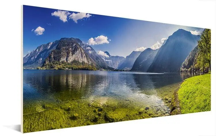 Panoramafoto afgedrukt op hout