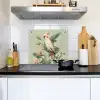 Gele kuifkaketoe - paradijsvogelbloemen - Groen Inductie beschemer met haakjes middel -sfeer2