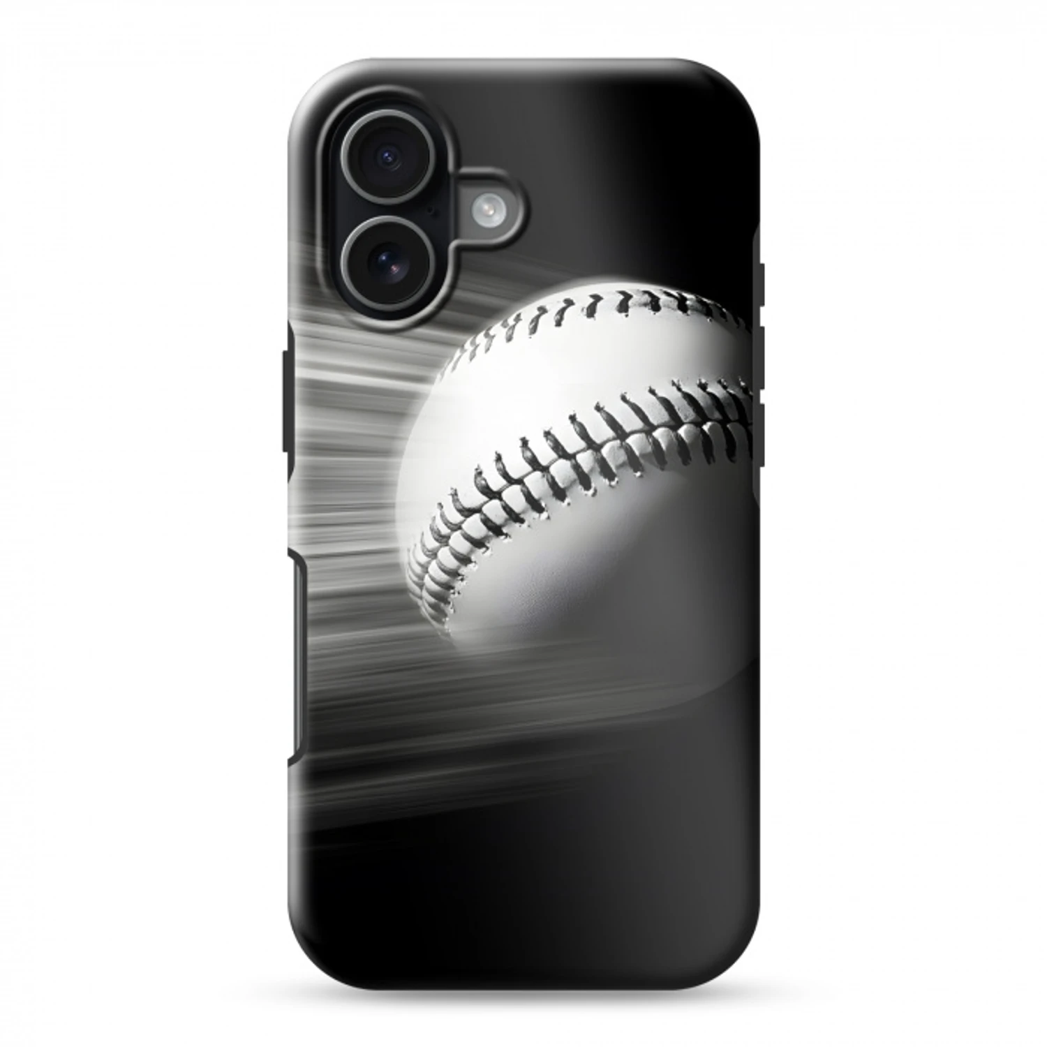 Honkbal - Wit - Vliegt Toughcase MagSafe Apple iPhone 17 klein -3d