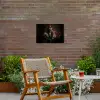 Ijsbeer - Hoed - Bril - Stoel Tuinposter op houten frame 2 cm dik klein -sfeer3