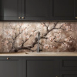 Bloesem - Takken - Schilderij - Beige - Serene keuken achterwand 2 middel -sfeer1