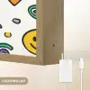 Smileys - Pictogrammen - Kleurrijk Light Box met batterij (Wandlamp kind) middel -USP_websiteoplaadbaarNL