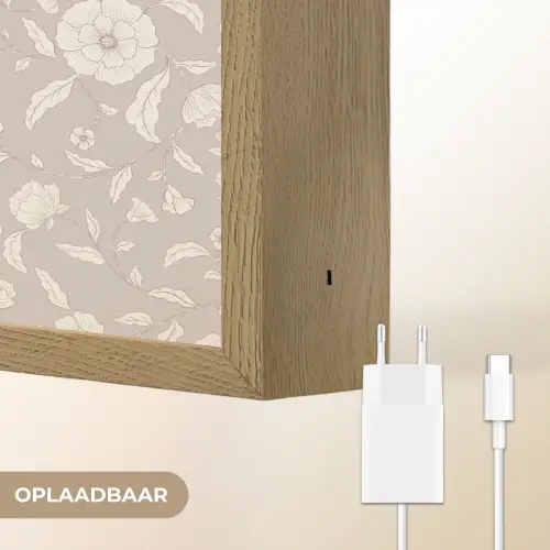 Bloemen - Blaadjes - Patroon Light Box met batterij (Wandlamp) middel 907 -USP_websiteoplaadbaarNL