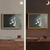 Vogel - Japandi - Groen Light Box met batterij (Wandlamp) middel -sfeer3