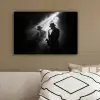 Saxofonisten - Hoeden - Rook - Licht canvas 2cm klein -sfeer3
