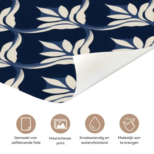 Modern - Ontwerp - Blauw deurposter klein 289 -closeup_NL