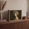 Bloemenstilte - Vrouw - Portret Light Box met batterij (Wandlamp) middel -sfeer2