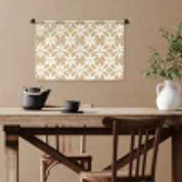 Bloemen - Patroon - Beige Wandkleed katoen klein 269 -sfeer6